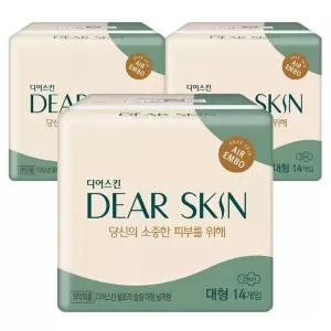 깨끗한나라 디어스킨 에어엠보 대형 14개입x3팩