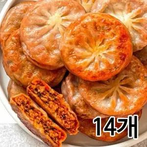 명장 우리밀 왕호떡 김치만두 420gx2팩 (14개)