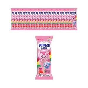 [슈팅냉동] 빵빠레 소프트바 스트로베리 75ml, 24개