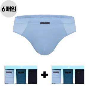 제임스딘 남성속옷 삼각팬티 여름에입는 기능성 여름 팬티 6매 세트 인밴드