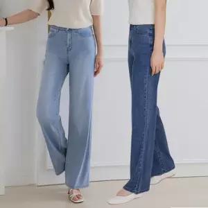 [지기핏]여름용 텐셀 와이드핏 기장선택 여성청바지 S-3XL