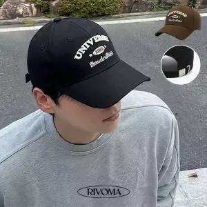리보마 유니벌스 빈티지 레터링 자수 볼캡 대두 깊은 남녀공용 야구 모자 얼굴커버 챙넓은모자