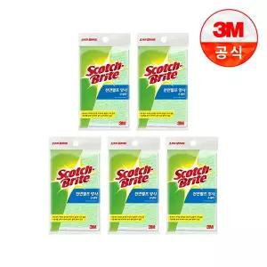 항균 천연펄프 망사수세미(사각형) 일반세척용 5개세트