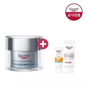 유세린 하이알루론 3X 나이트크림 50ml 증)선프로텍트 5ml+일루미네이팅 세럼 7ml