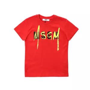 MSGM 키즈 네온 더블로고 반팔티셔츠/022088 040