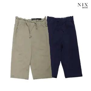 [NIXKIDS]여아) 린넨 블랜디드 풀밴딩 8부 와이드 팬츠FKQMDYW970M