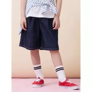 [BEANPOLE KIDS] [Essential] 쿨데님 반바지  네이비 (BI6325UE2R)