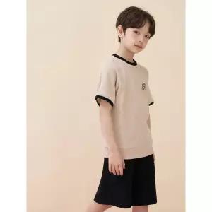 [BEANPOLE KIDS] 곰돌이 달이 포인트 와플 반소매 상하세트  베이지 (BI6342U08A)
