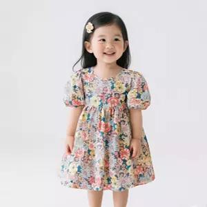 스퀘어넥 가든 아기원피스 아동 벌룬반팔원피스 205161 유아원피스 아기여름옷
