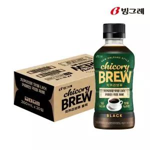 빙그레 치커리브루 블랙 260ml 20개