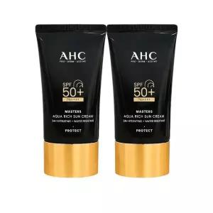 AHC [점보용량] 마스터즈 아쿠아 리치 선크림 60ml 2개