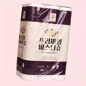 티스탠다드 쌍용 프리미엄 바스티슈 40m 3겹 30롤 코스트코 4445188