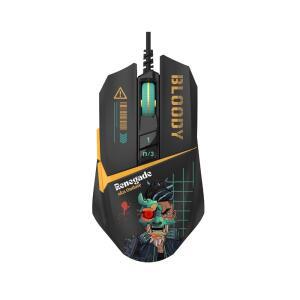 블러디 W63 Max RGB 게이밍 마우스 12000 CPI BC3332A 센서 2000Hz 보고 속도 4M 온보드 메모리 LOD 조정 경량 땋은 케이블 - 레니게이드 에디션