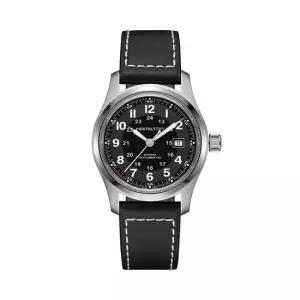해밀턴 H70605733 카키필드 남성 가죽 메커니컬 42mm