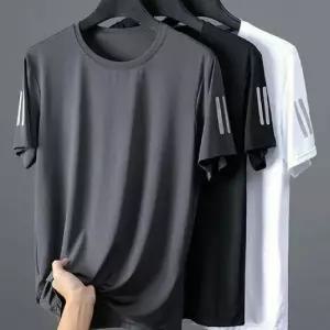 남성 아이스 라운드 반팔티 xL 2XL 4XL 5XL 시원한 기능성 반팔티 운동 러닝 작업 반팔티