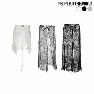 [PEOPLE OF THE WORLD] 피플오브더월드 레이스 랩스커트 3종 모두(블랙 화이트 그레이)