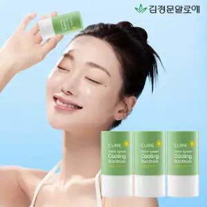 [김정문알로에] 큐어 라센스로에 워터 쿨링 선스틱 23g 3개