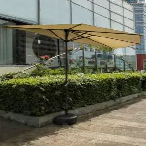 반쪽 측면 차양막 정원 그늘막 업소용 캐노피 사각형
