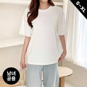 [올리비에스클로젯] [1+1교차가능]남녀공용 데일리 루즈핏 반팔 티셔츠_O2605TS115B