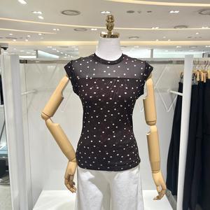[AK수원점] [밸리걸] 시스루 도트 패턴 티셔츠 617550