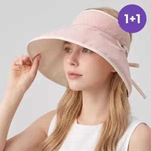 2개세트 에라민 여성 여름 와이드 챙넓은 썬캡 벨크로 턱끈 버킷햇 모자 K271