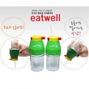 eatwell 유산균발효 유아빨대컵 요구르트케이스 80ml eatwell 유산균발효유