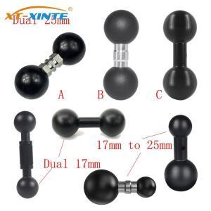 범용 17mm/25mm 볼 헤드베이스 액세서리 더블 조인트 마운트 어댑터 자동차 휴대폰 홀더 용 연결 브래킷