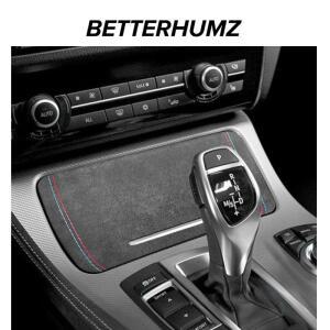 Betterhumz 자동차 센터 콘솔 보관함 트림 패널 시리즈 알칸타라 액세서리로 제작 BMW F10 F18 520li 528 2