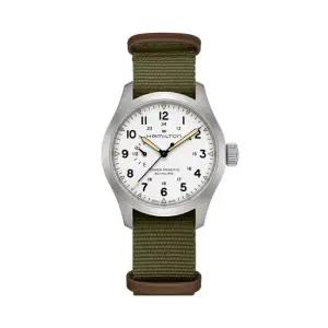 해밀턴 H69509910 카키필드 남성 나토밴드 메커니컬 40mm