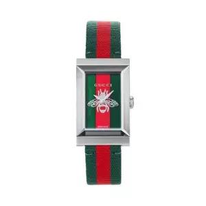 구찌 MUST IT_ YA147413 G프레임 여성 나일론 쿼츠 21x34mm