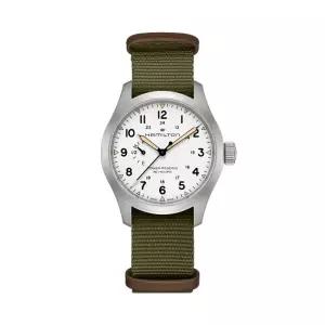 해밀턴 H69509910 카키필드 남성 나토밴드 메커니컬 40mm