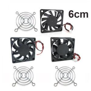 DC 브러시리스 쿨링팬 6025/6015/6010 60MM/DC 5V 12V 24V 쿨러 PC PC 노트북 컴퓨터 케이스 그릴 보호망
