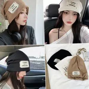 여성 면 비니 얇은 캐주얼 데일리 비니 모자 숏비니 여름 머리