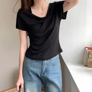 [코코블랑] 그리즈 드레이프 반팔 티셔츠