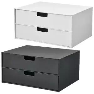 [마켓비]이케아 FJADERHARV 피에데르하르브 미니 2칸 서랍장 대형 32x25cm 책상서랍장 데스크오거나이저