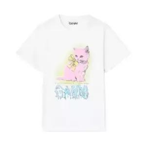 가니 키티 반팔 티셔츠 브라이트 화이트 T4339 151