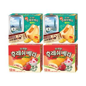 오리온 후레쉬베리 펑리수맛 12입, 2개 + 후레쉬베리 12입, 2개