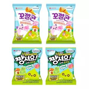 메이플스토리 꼬깔콘 메이플버터맛 x 짱셔요 키위애플 4개 세트