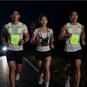 러닝조끼 라이딩 안전 형광 반사조끼 X밴드 야간작업 퀵배달 포켓형 형광색