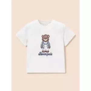 [BEANPOLE KIDS] 곰돌이 달이 그래픽 반소매 티셔츠  아이보리 (BI6542U010)