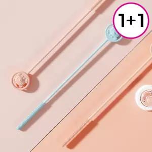 실리콘 빨대솔 세척솔 텀블러 젖병 틈새 물병 청소 주방 미니 긴솔 홈 1+1