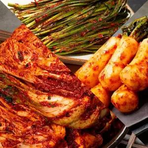 Fresh 자연락 전라도 모든재료 국내산 포기김치혼합세트 (포기3kg+총각3kg+부추2kg)