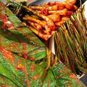 Fresh 자연락 전라도 모든재료 국내산 포기김치혼합세트 (파김치1kg+부추김치2kg+깻잎1kg)