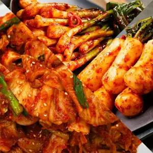 Fresh 자연락 전라도 모든재료 국내산 포기김치혼합세트 (맛김치2kg+총각2kg+파1kg)