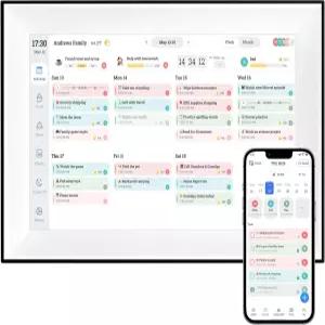 YUYIALARM 10.1인치 디지털 캘린더 2026 플래너 전자 데스크 스마트 터치스크린 패밀리 안무 차트 및 식사