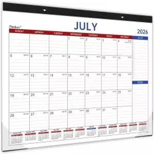 책상 달력 2026-2027 - 2026년 7월 2027년 12월 18개월 17인치 x 12인치 패드 큰 규칙 블록 할 일 목록 및