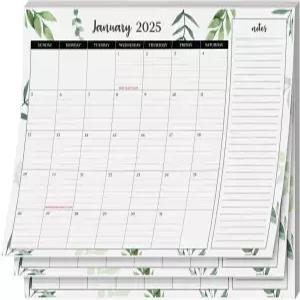 2025년 데스크 캘린더 11인치 x 8.5인치 또는 벽걸이 간편한 계획을 위한 분리 패드 1월부터 2026년