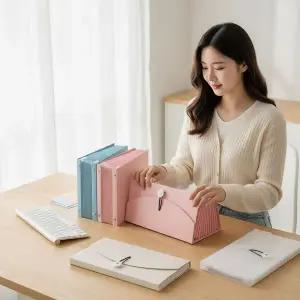 [하프클럽/]B6 아코디언 영수증 정리함 13포켓 통장 지갑 수납 파일 홀더