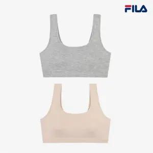 [휠라언더웨어] 소프트 텐셀 데일리 스퀘어넥 브라렛 2종 택 (FI4ITG1108F_2SKU)