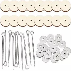파티킬 24mm 인형 관절 8세트 탈착식 코터 핀 커넥터 및 곰 팔다리용 섬유판 트레이 헤드 DIY 공예